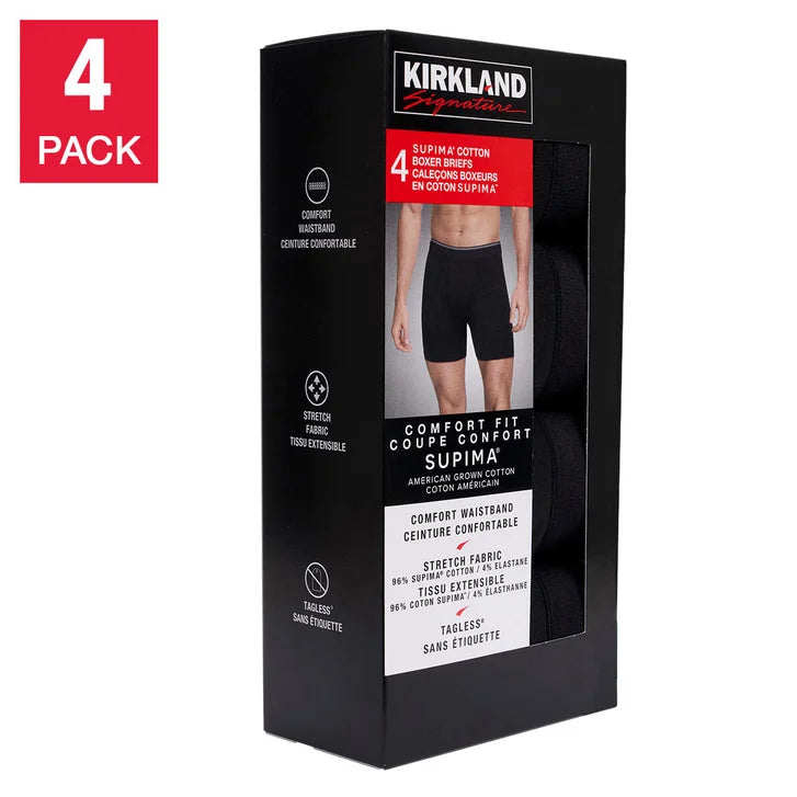 Kirkland Signature Men's Boxer Brief, 4-pack