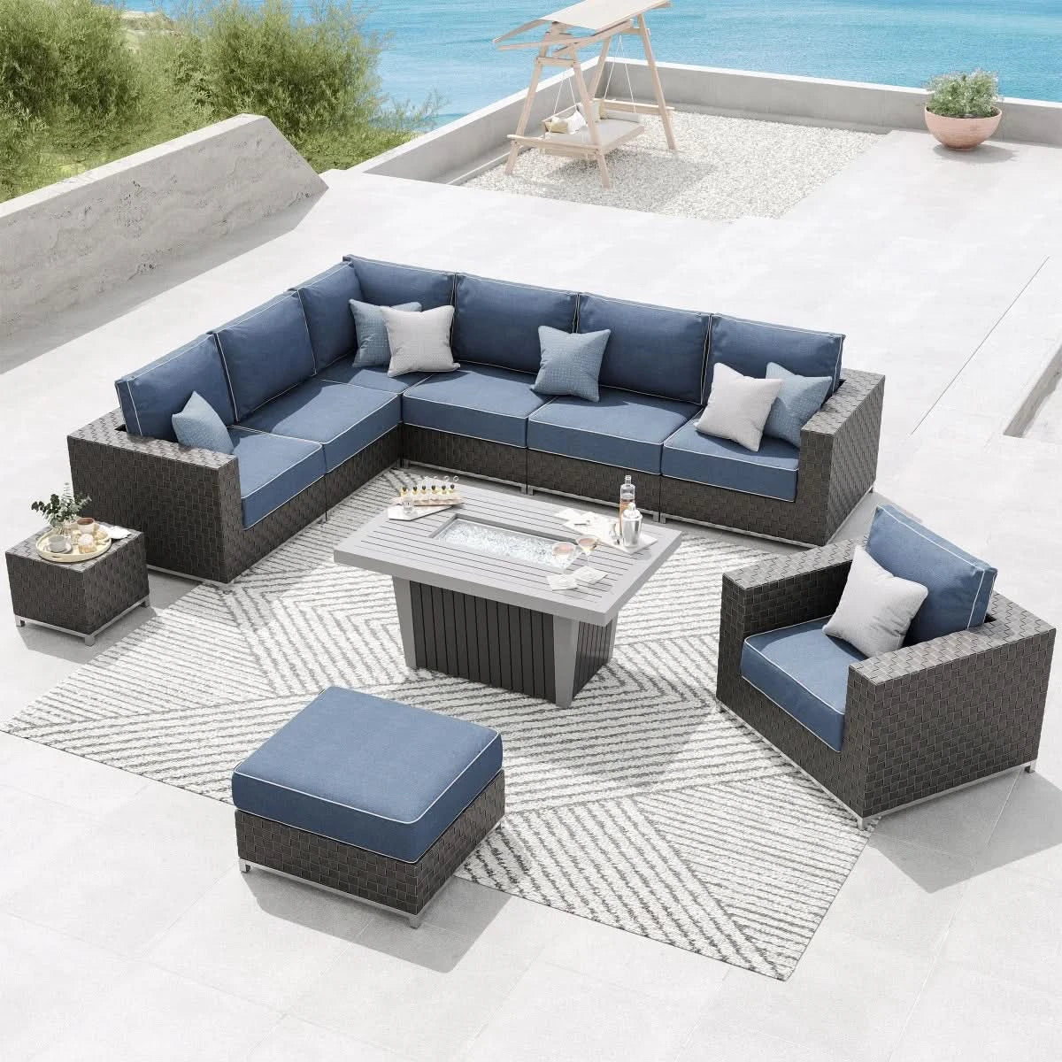 Sirio Soho 10-piece Fire Outdoor Seating Set