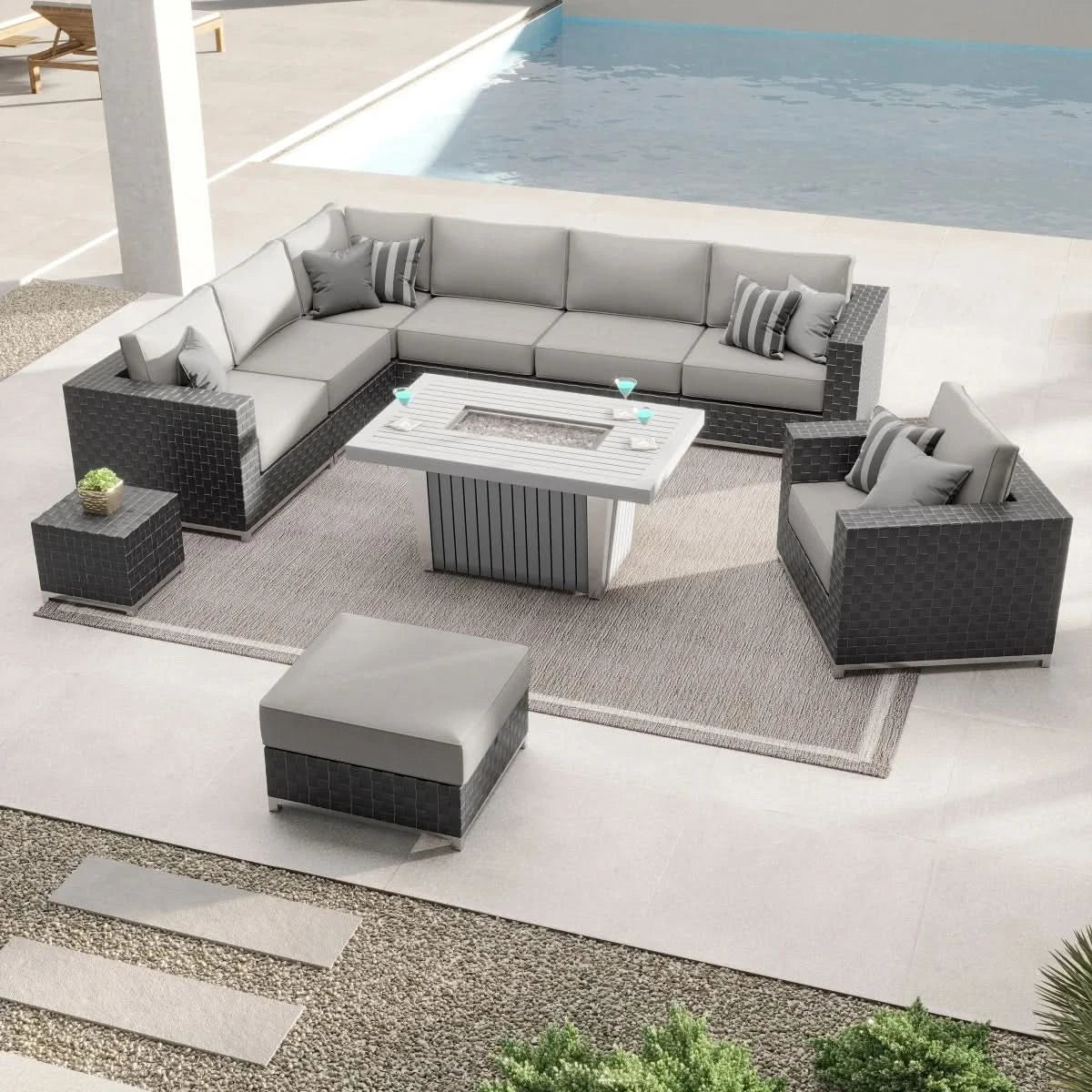 Sirio Soho 10-piece Fire Outdoor Seating Set