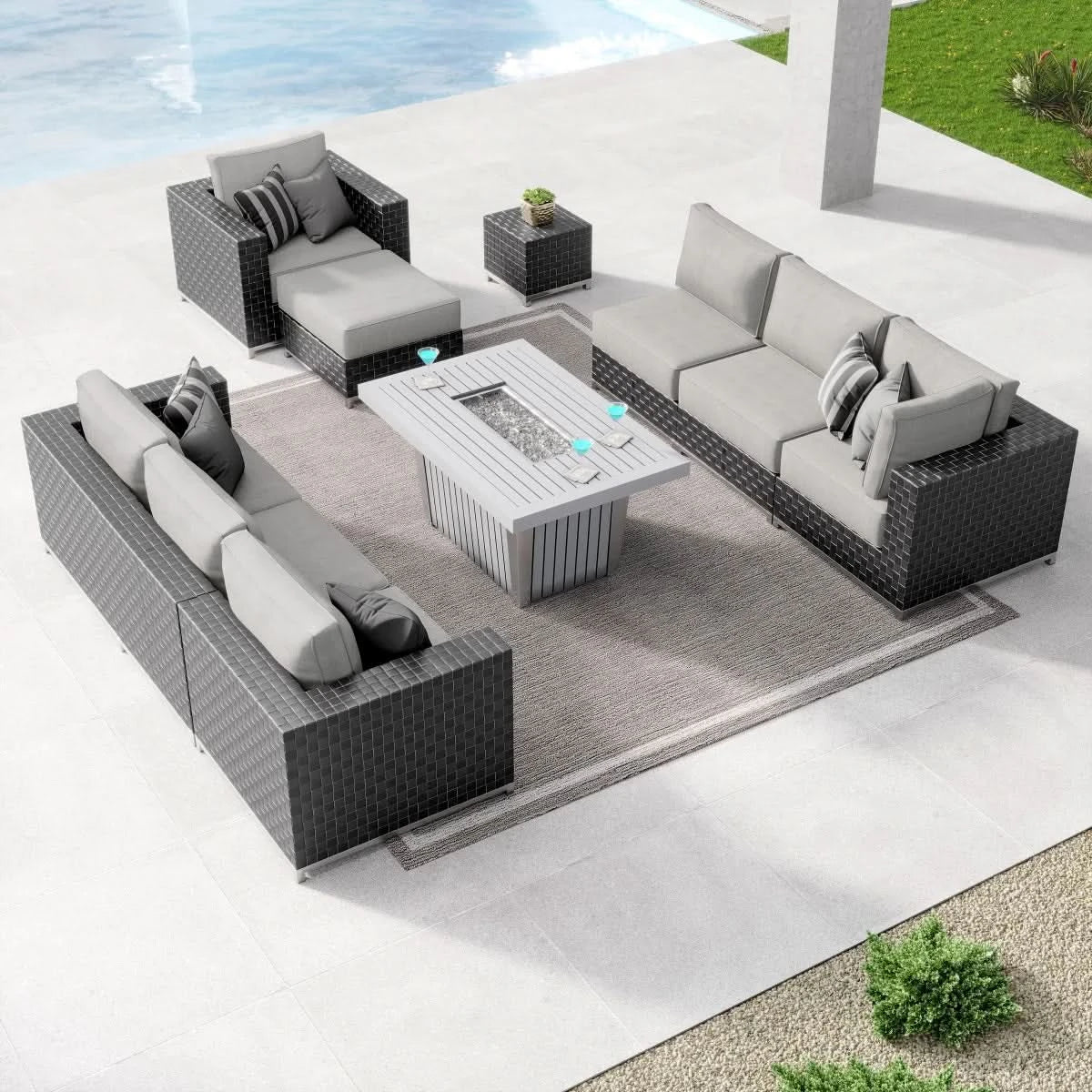 Sirio Soho 10-piece Fire Outdoor Seating Set