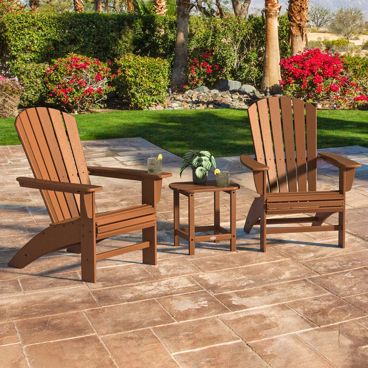 Portside 3-piece Outdoor Patio Shellback Adirondack Set