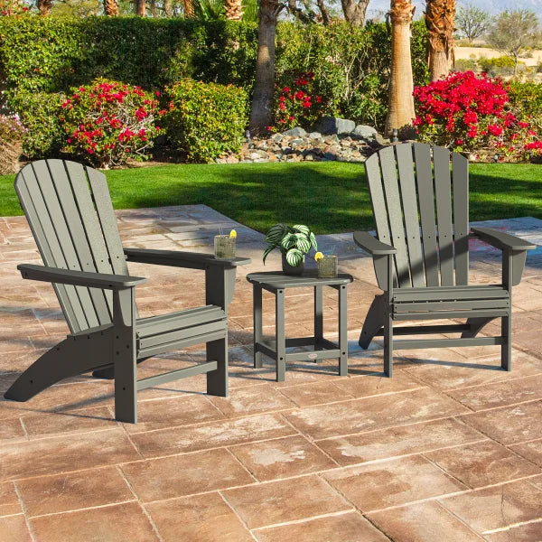 Portside 3-piece Outdoor Patio Shellback Adirondack Set