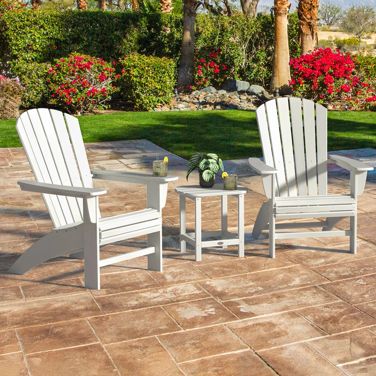 Portside 3-piece Outdoor Patio Shellback Adirondack Set