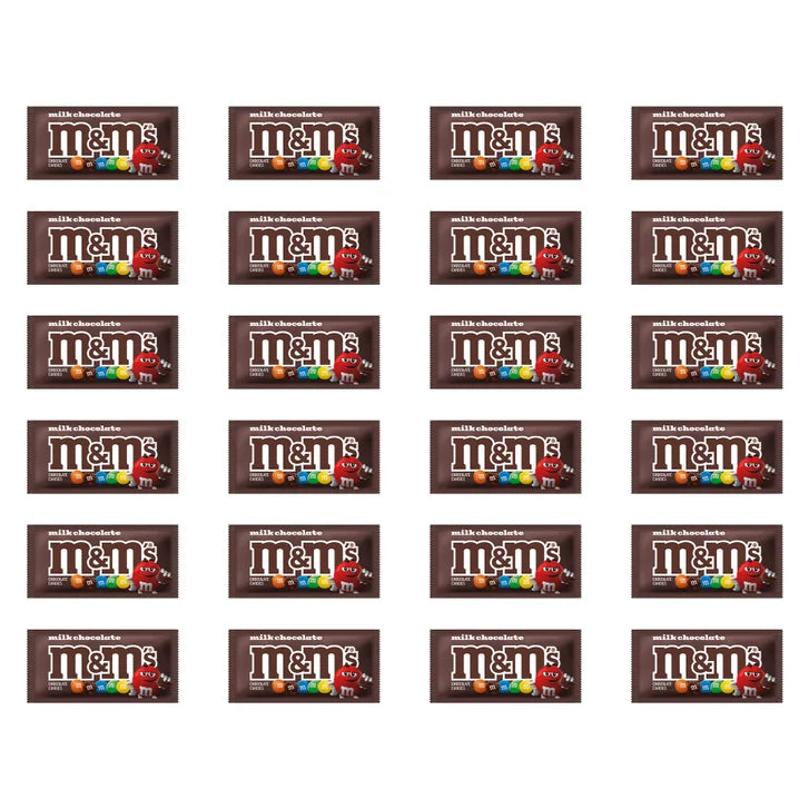 M&M's Milk Chocolate Candy, Full Size, 1.69 oz, 48-count