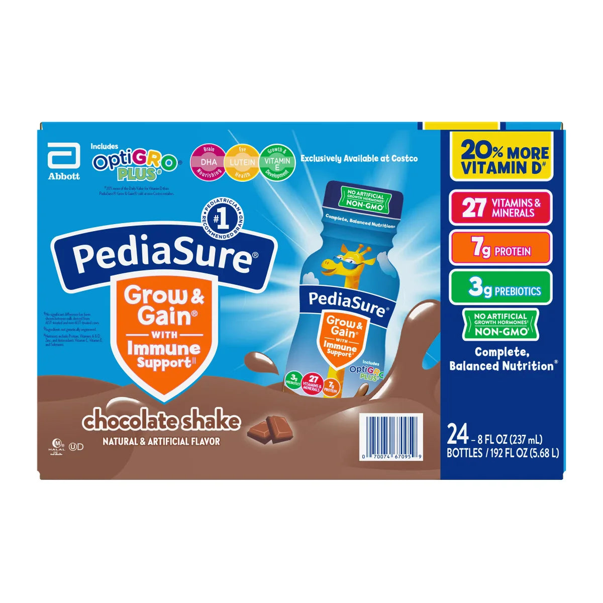 PediaSure with OptiGRO Plus Kids Shake, 8 fl oz, 24-count