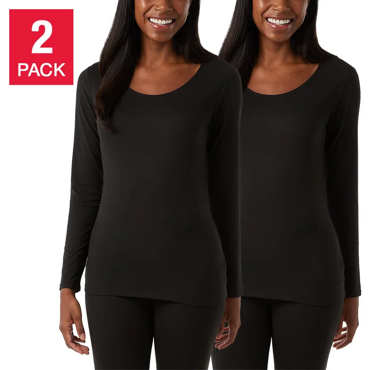 32 Degrees Women's Heat Tee, 2-pack