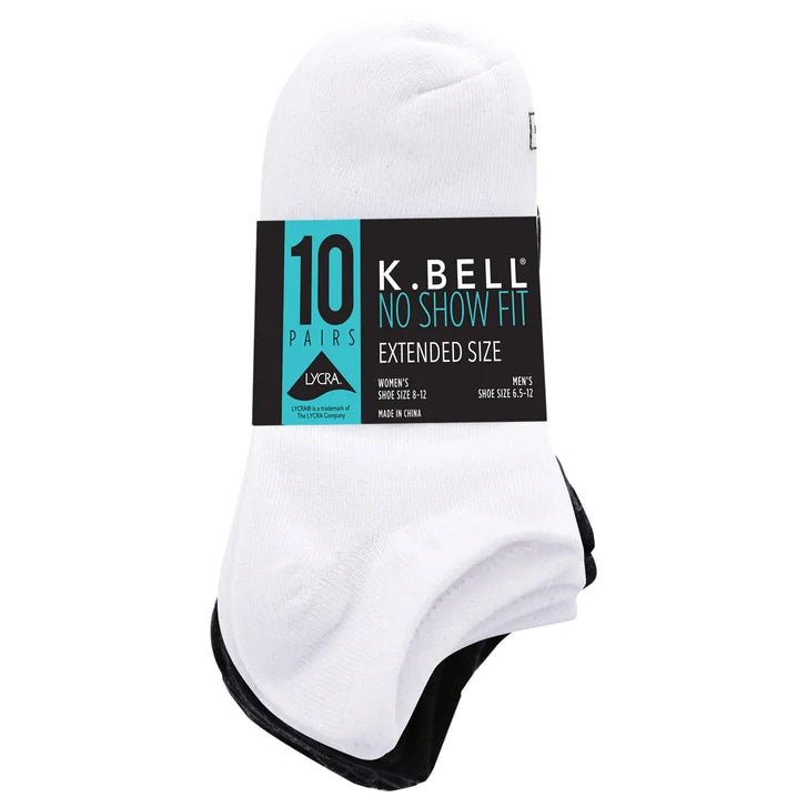 K Bell Women's No Show Sock, 20 pair