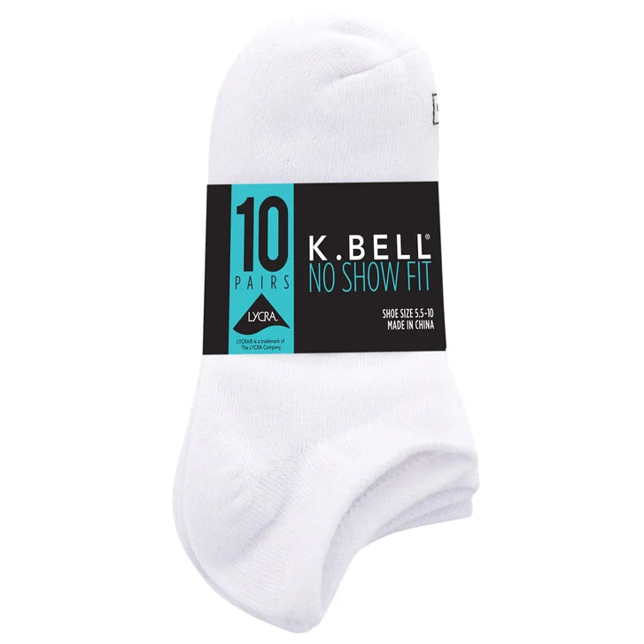 K Bell Women's No Show Sock, 20 pair