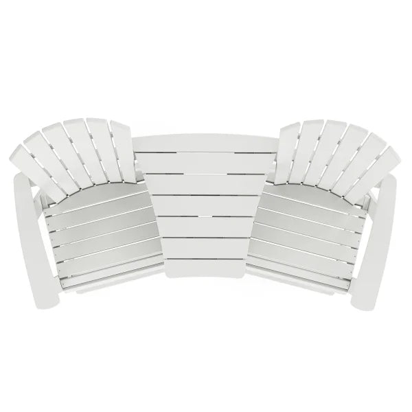 Portside 3-piece Outdoor Patio Shellback Counter Chair Set with Connecting Table