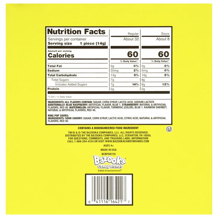 Ring Pops Variety, .5 oz, 40-pack