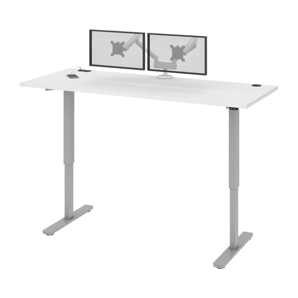 Bestar Upstand 30" x 72" Adjustable Height Desk and Monitor Arms