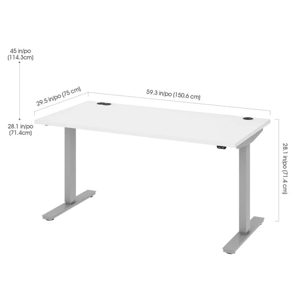 Bestar Upstand 30" x 60" Adjustable Height Desk
