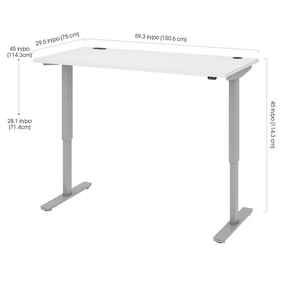 Bestar Upstand 30" x 60" Adjustable Height Desk