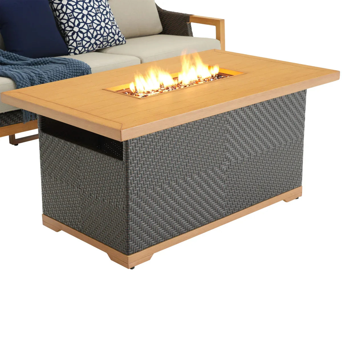 Galina 4-piece Fire Outdoor Seating Set