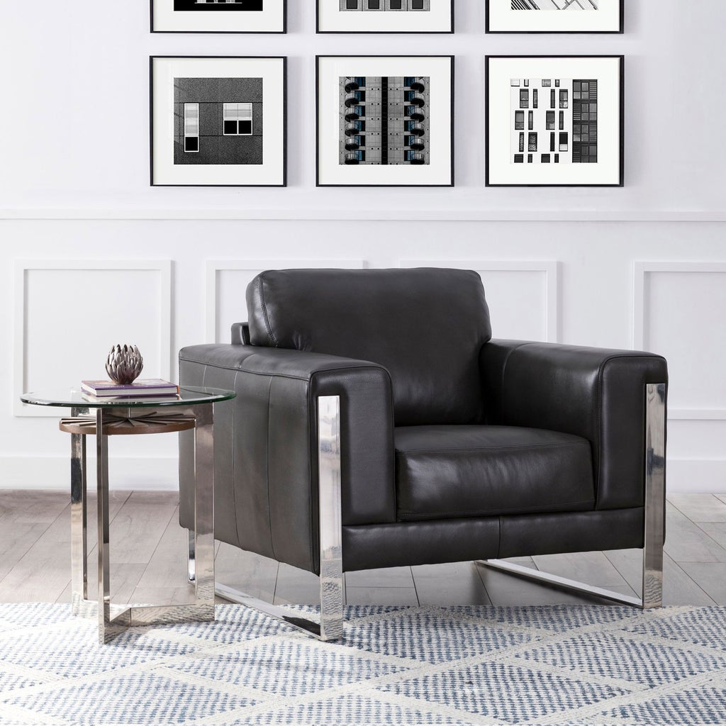 Amiens 2-piece Top Grain Leather Set - Sofa and Chair