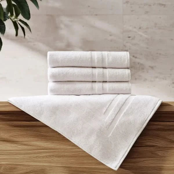 Enova Recycled Cotton Towel and Bath Mat Sets for Hospitality and Home