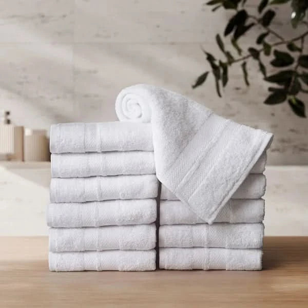 Enova Recycled Cotton Towel and Bath Mat Sets for Hospitality and Home