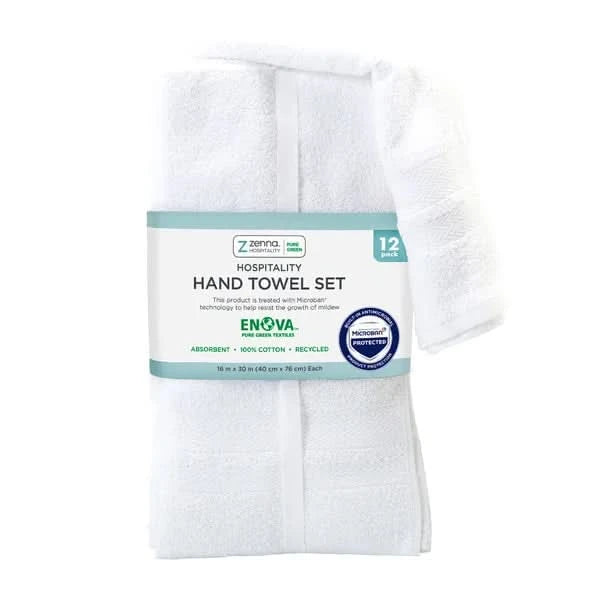 Enova Recycled Cotton Towel and Bath Mat Sets for Hospitality and Home