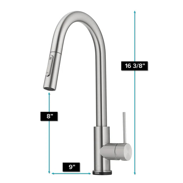 KRAUS Contemporary Single-Handle Touch Kitchen Sink Faucet with Pull-down Sprayer