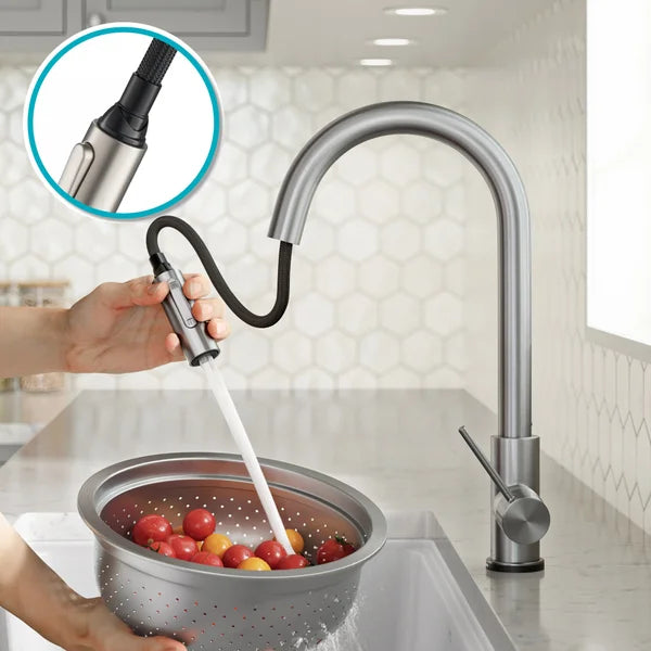 KRAUS Contemporary Single-Handle Touch Kitchen Sink Faucet with Pull-down Sprayer