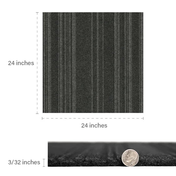 Mohawk 24”x24” Couture Premium Self-Stick Carpet Tiles, 15 Tiles. 60 sqft/carton.