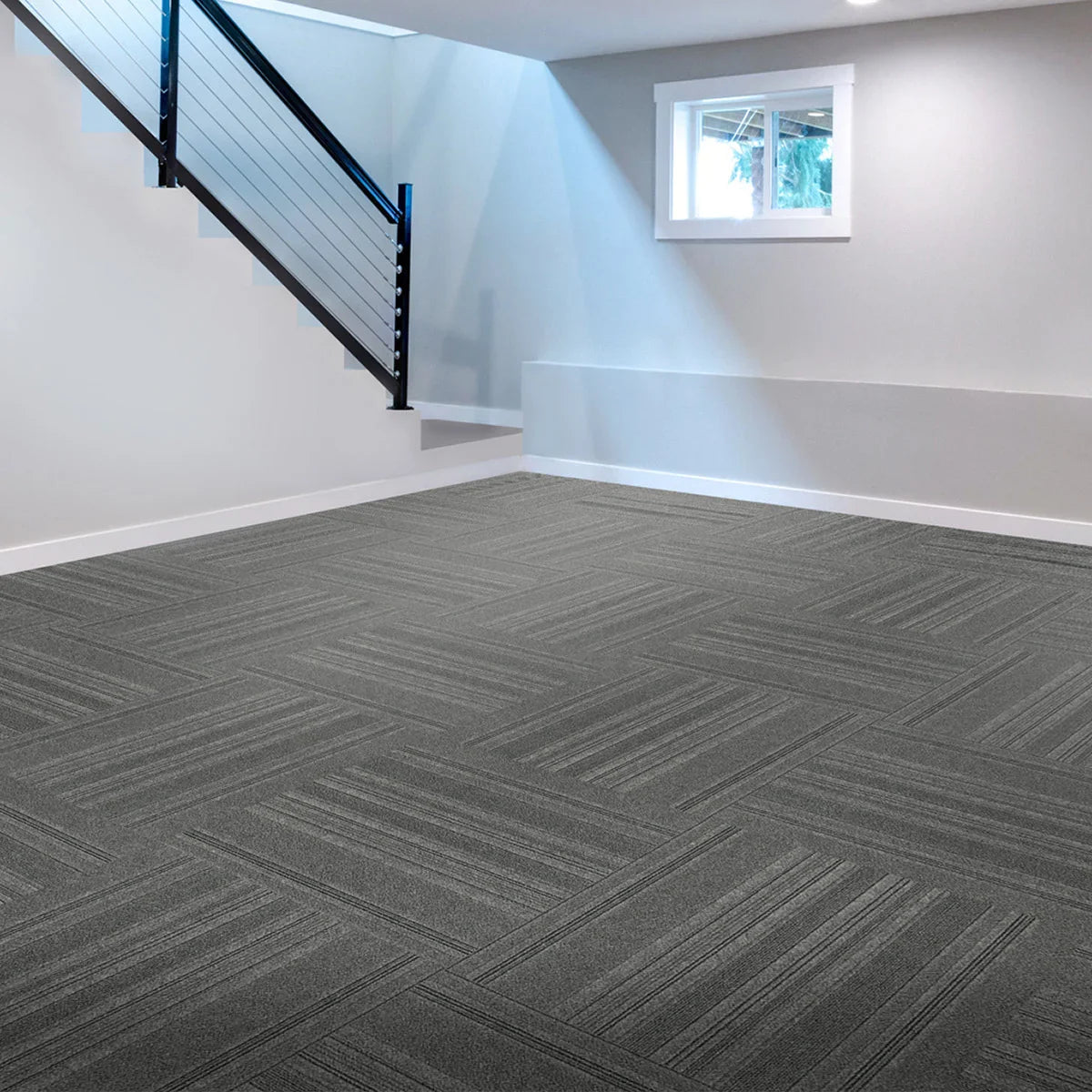 Mohawk 24”x24” Couture Premium Self-Stick Carpet Tiles, 15 Tiles. 60 sqft/carton.