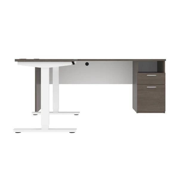 Bestar Upstand L-Shaped Adjustable Height Desk