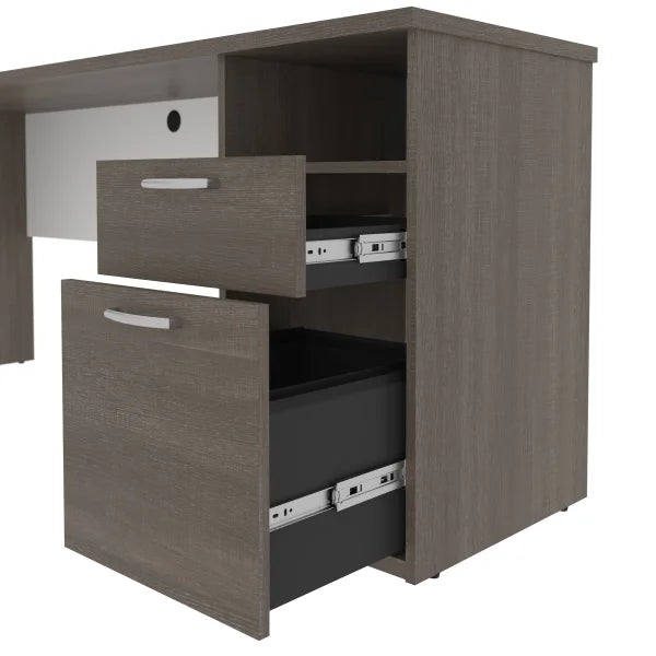 Bestar Upstand L-Shaped Adjustable Height Desk