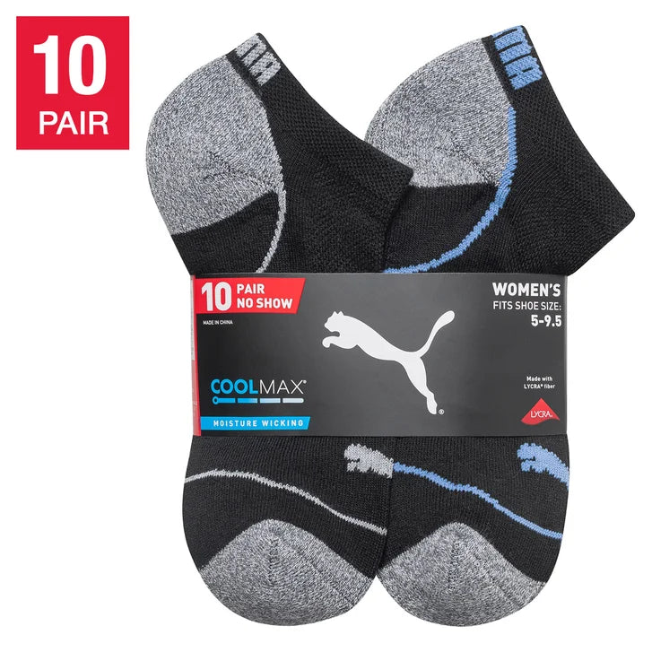 PUMA Women's No Show Sock, 10-pair