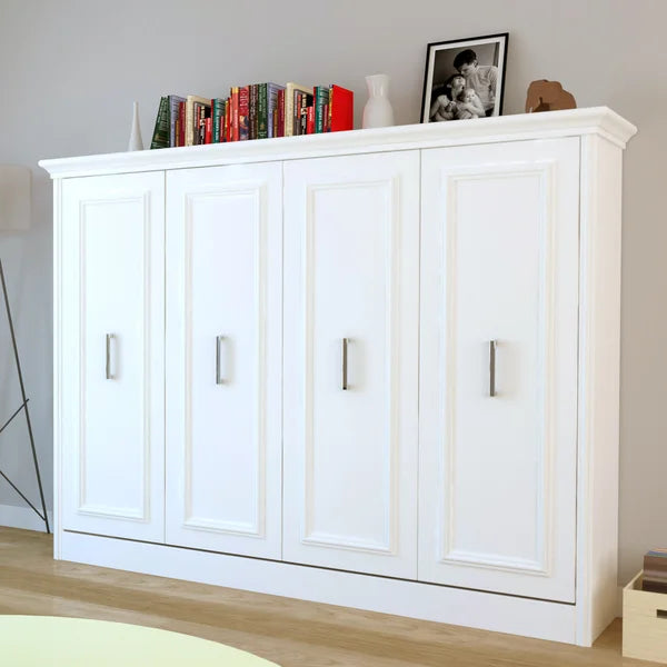 Bed & Room Porter Full Landscape Wall Bed in White