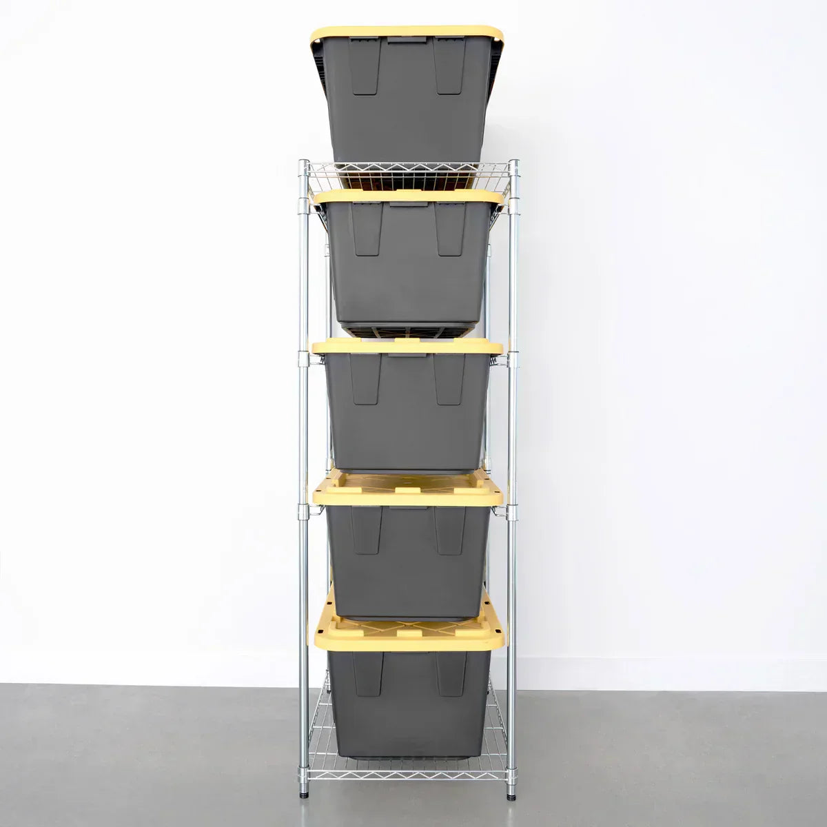 Storage Bin Rack, 5 Tote Capacity