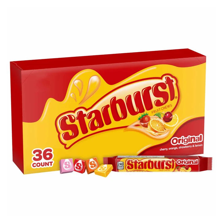 Starburst Chewy Candy, Original, Full Size, 2.07 oz, 36-count