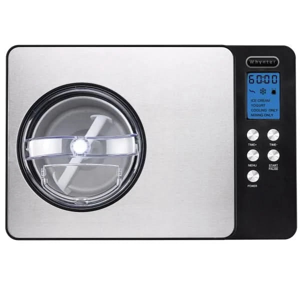 Whynter 2 Quart Capacity Compressor Ice Cream Maker & Yogurt Incubator with Stainless Steel Bowl