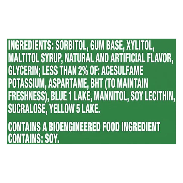 Trident Sugar Free Gum, Spearmint, 14-count, 15-pack