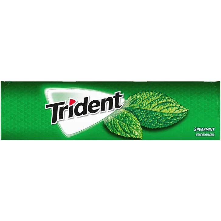 Trident Sugar Free Gum, Spearmint, 14-count, 15-pack