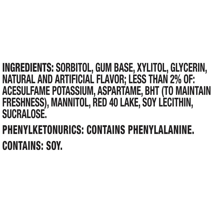 Trident Sugar Free Gum, Bubblegum, 14 Pieces, 15-count