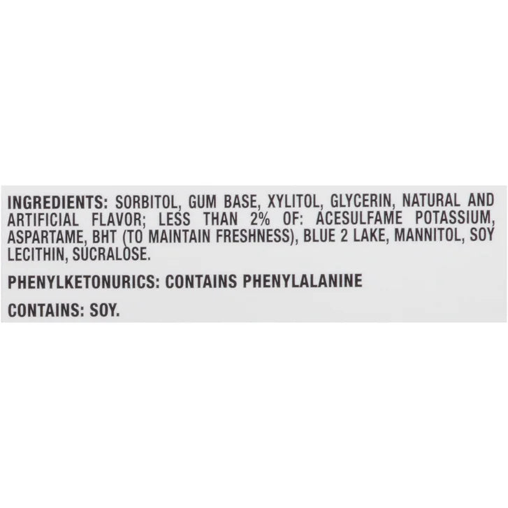 Trident Sugar Free Gum, Mint Bliss, 14 Pieces, 15-count