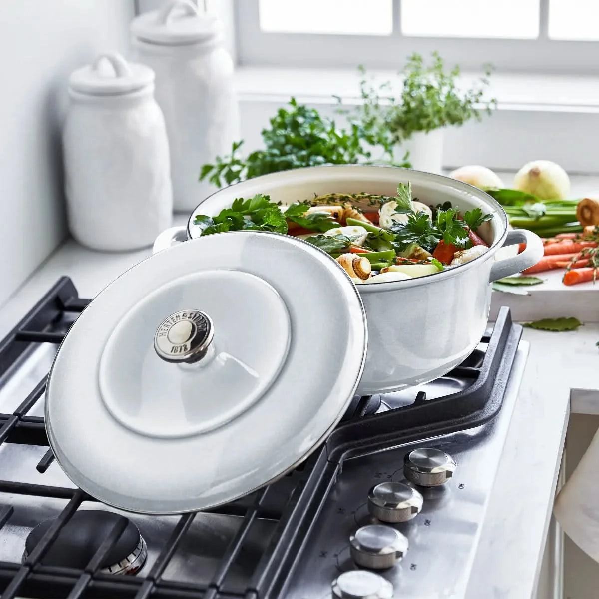 Merten & Storck 5.5-Quart Dutch Oven with Lid, 3.7-Quart Braiser with Lid, 2-pack