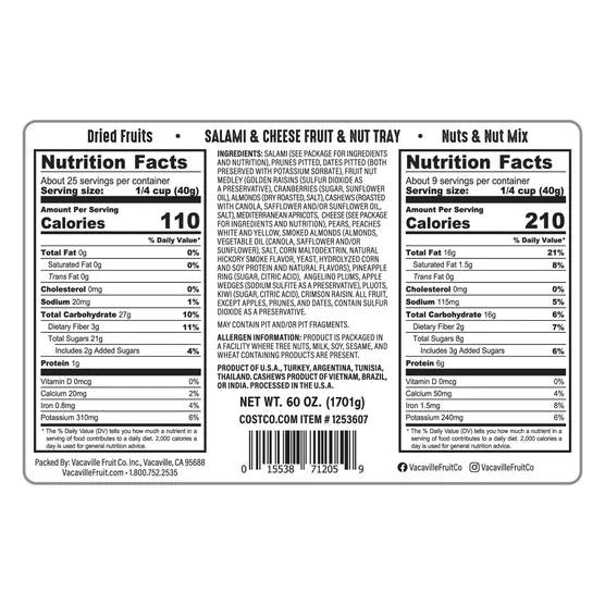 Vacaville Fruit Company, 60 oz. Dried Fruit & Nut Basket,