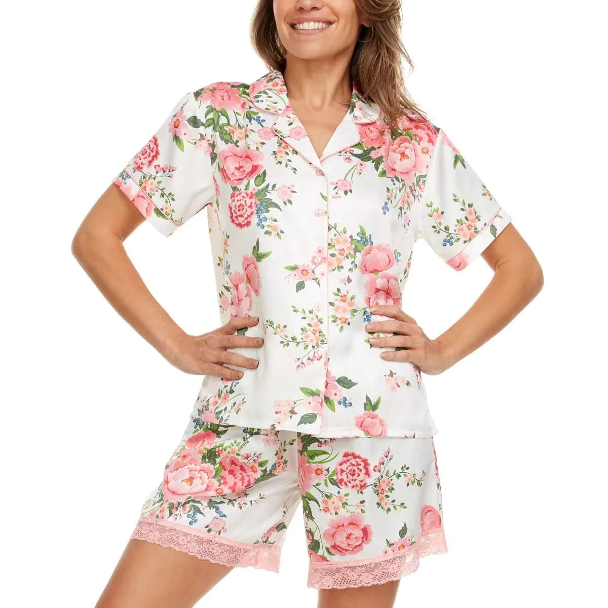 Flora Nikrooz Women's Notch Collar PJ Set