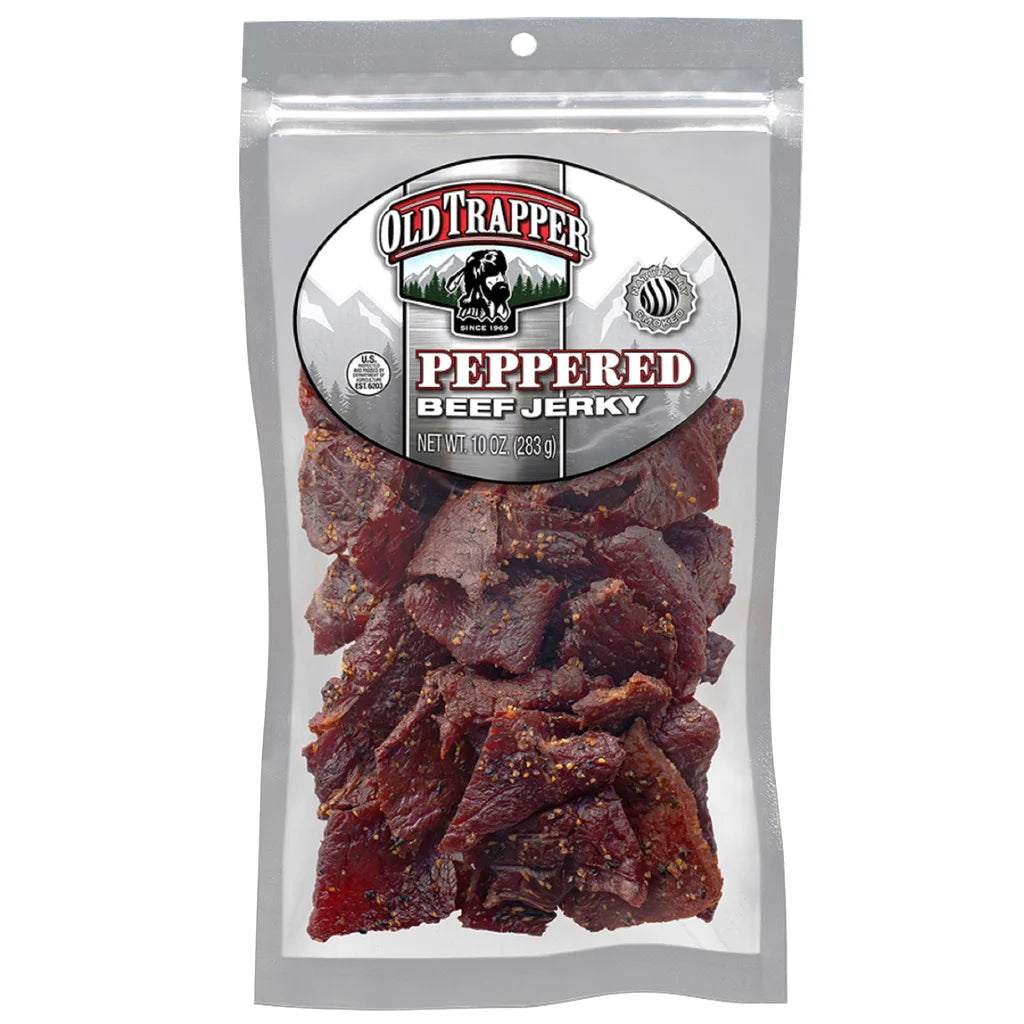 Old Trapper Beef Jerky, Peppered, 10 oz