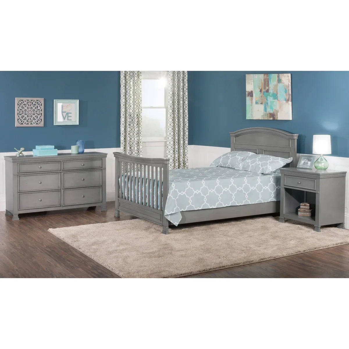Child Craft Legacy Emerson Crib 6-piece Nursery Set, Chelsea Gray