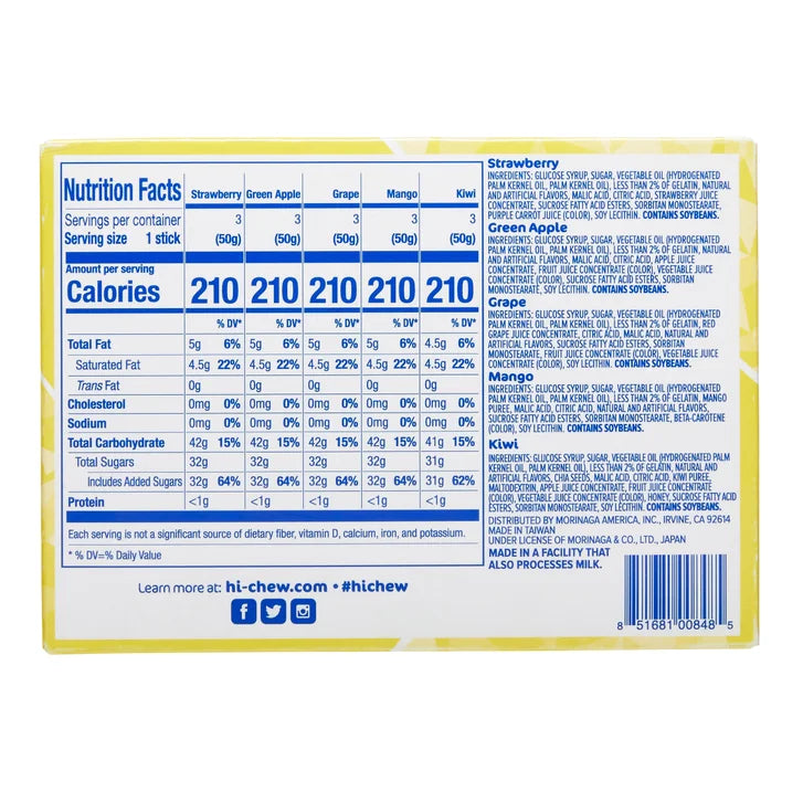 Hi-Chew Fruit Chews, Variety, 1.76 oz, 15-count