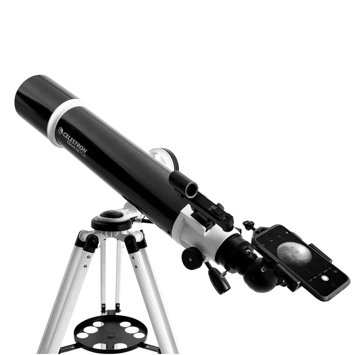 Omni AZ 102 Telescope with Smartphone Adapter & Bluetooth Remote