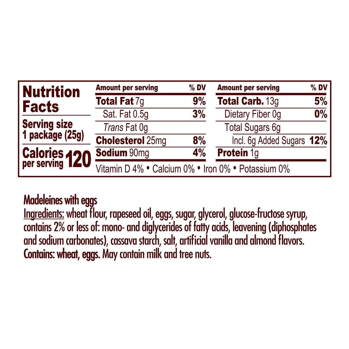 St Michel Madeleine Classic French Sponge Cake 100 Count