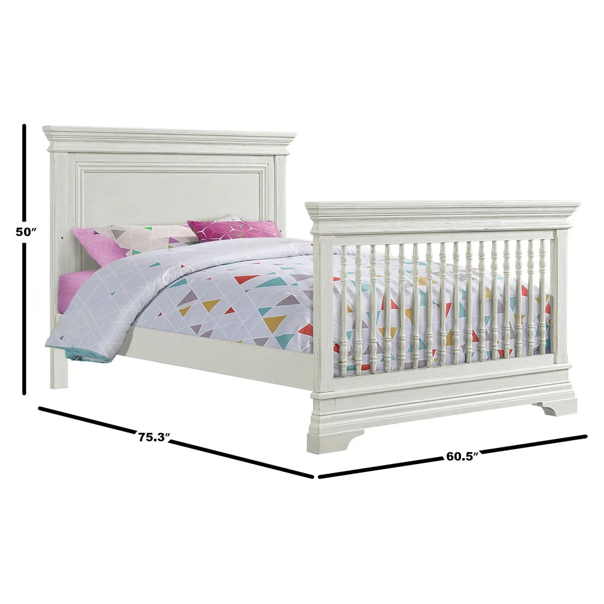 Imagio Baby Ashley 3-piece Crib Set, w/ Dresser and Chifferobe, Brushed White