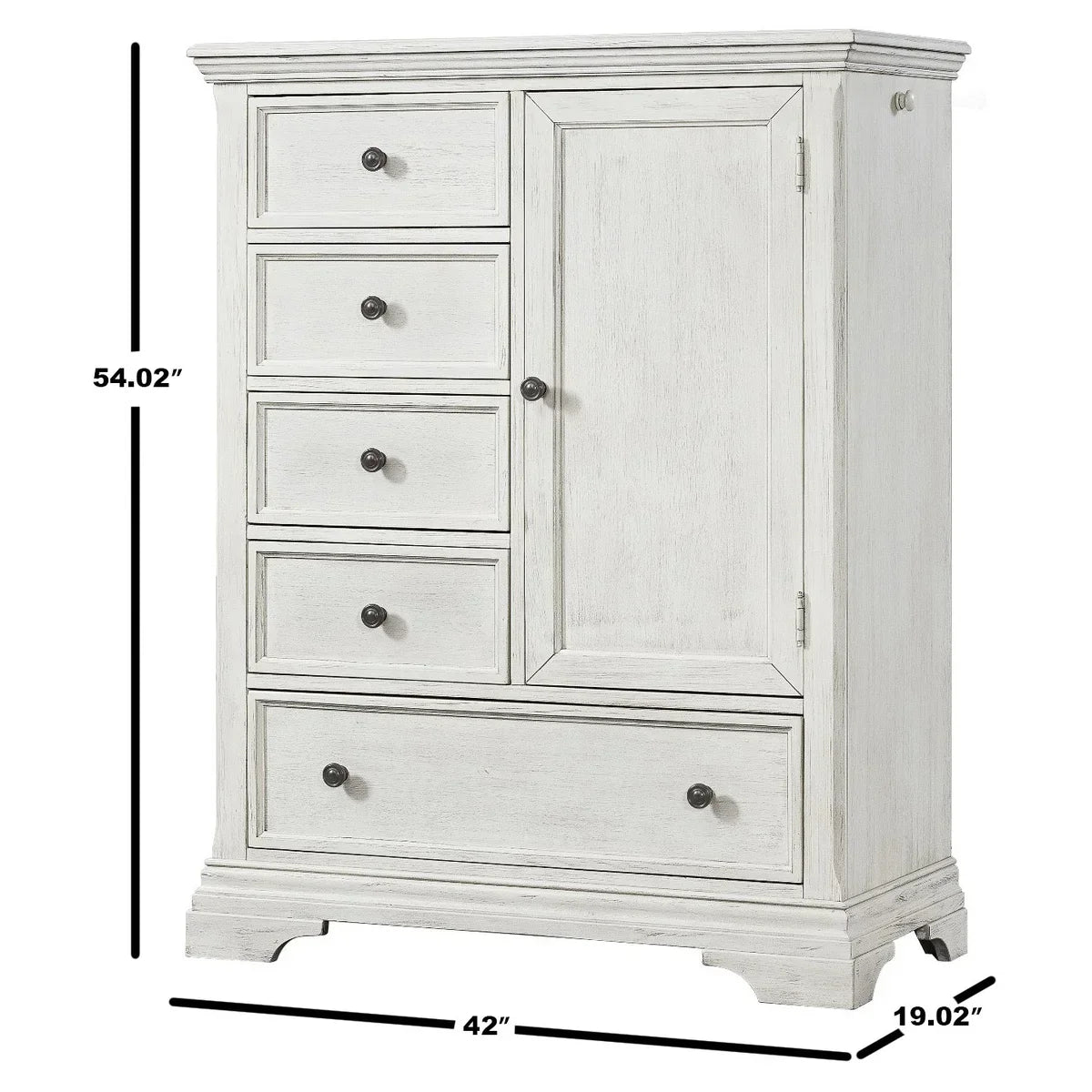 Imagio Baby Ashley 3-piece Crib Set, w/ Dresser and Chifferobe, Brushed White