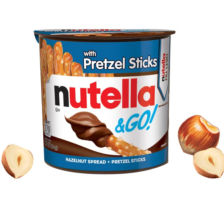 Nutella & GO! Hazelnut and Cocoa Spread With Pretzels, 1.9 oz, 16 Pack