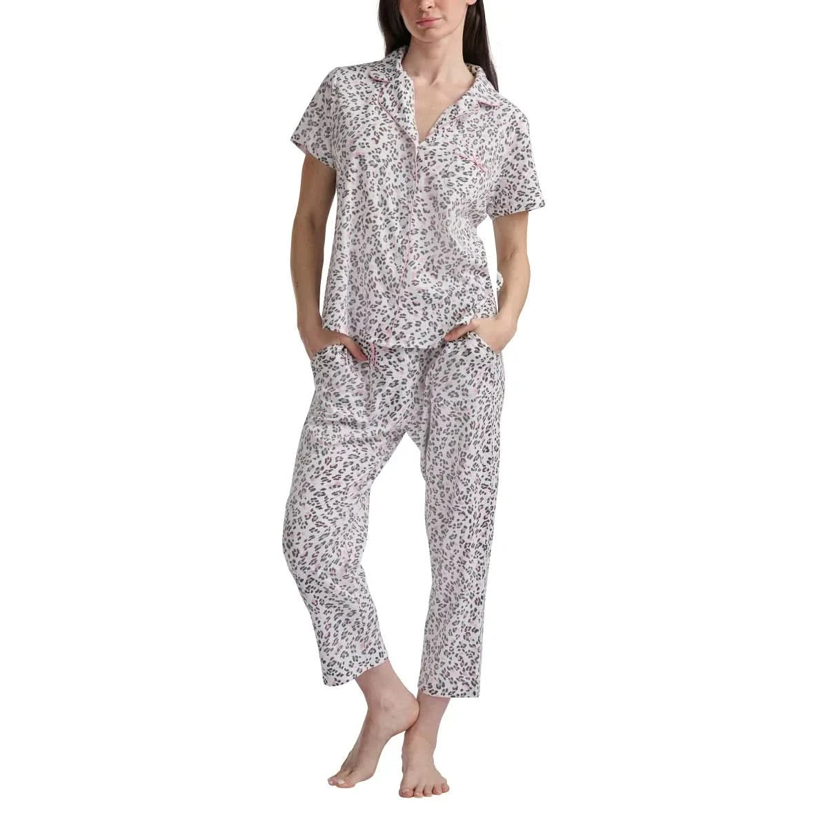 Karen Neuburger Women's Notch Collar 2-piece PJ Set