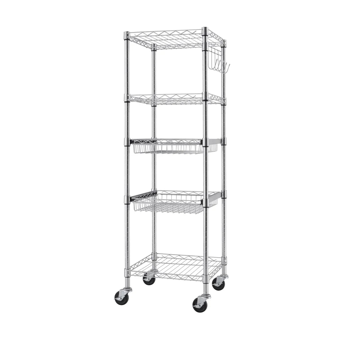 EcoStorage 5-Tier NSF Rack w/ Sliding Pull-Out Baskets & Wheels